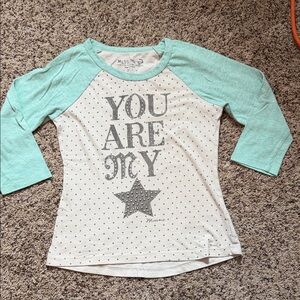 Mint and Cream Raglan Tee